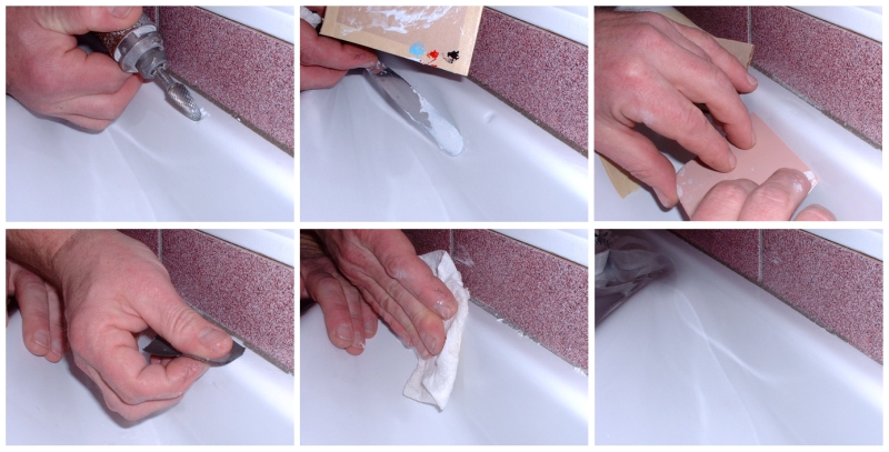 Image - DIY repair of chips in the bathroom