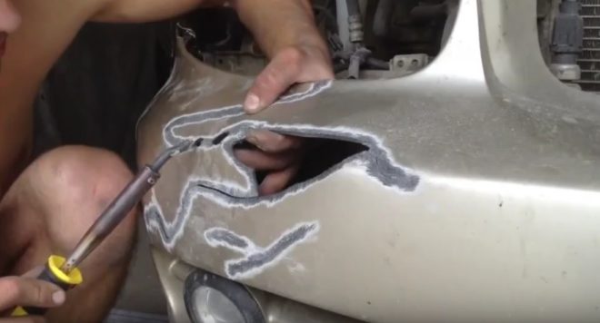 Image - Crack in the bumper DIY repair