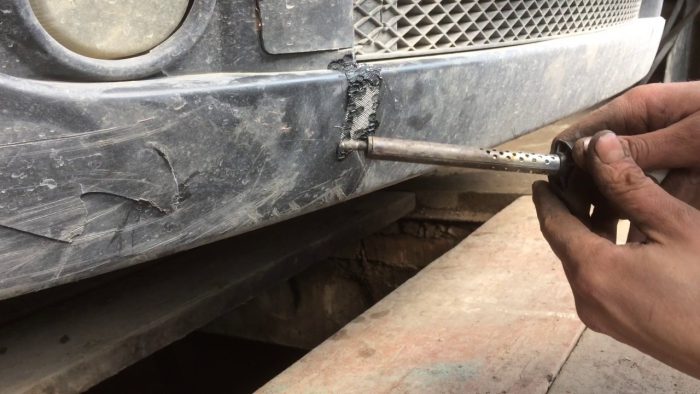 Image - DIY car bumper mounting ears repair