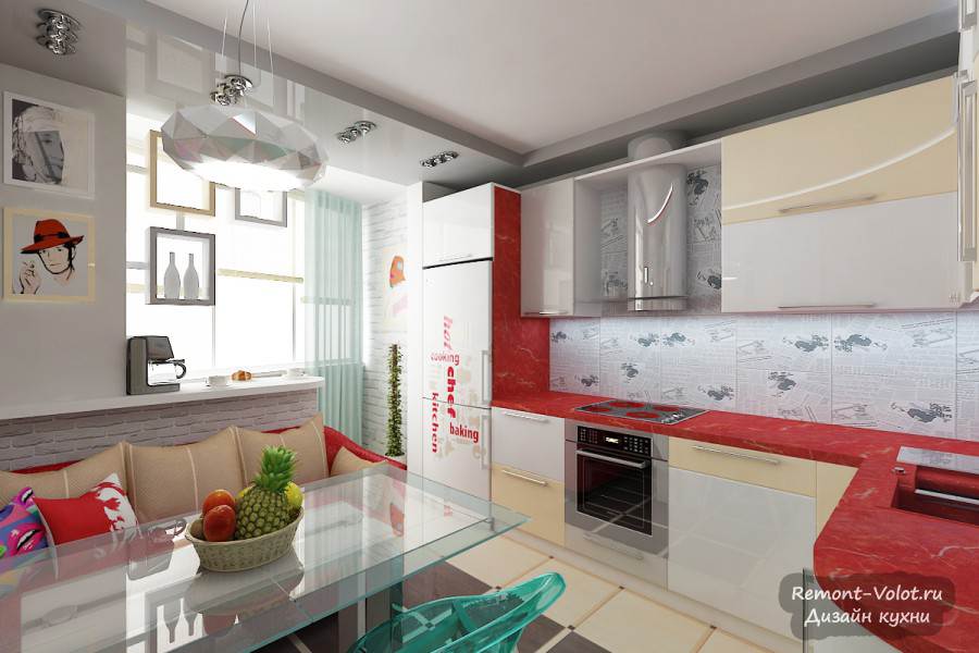 Image - DIY repair in the kitchen with a balcony