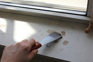 Image - DIY repair of an old wooden window sill