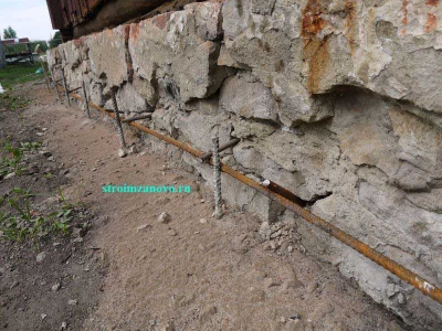 Image - Repair of the foundation of a village house with your own hands
