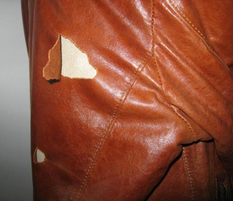 Image - Cut on a leather jacket DIY repair