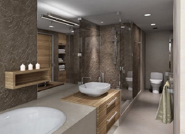 Image - DIY bathroom renovation decorative plaster