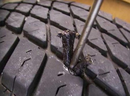 Image - DIY repair of a side cut of a truck tire