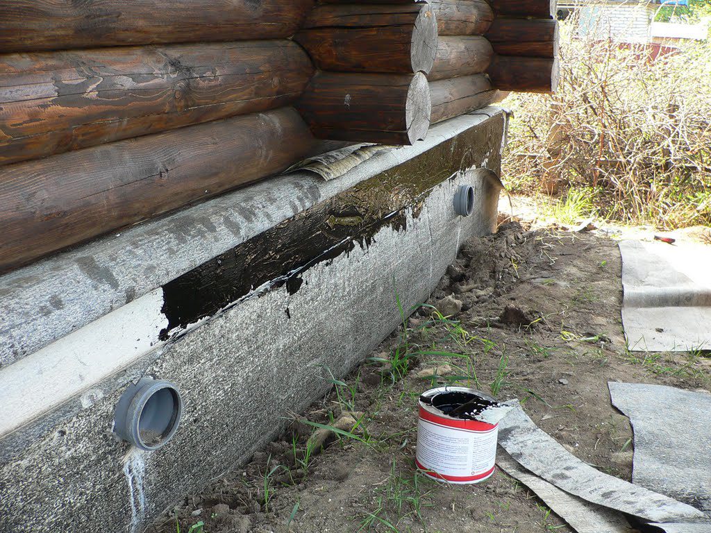 Image - DIY repair of the foundation of a wooden house