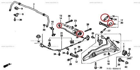 Obrázek - Honda srv 1998 DIY oprava odpružení