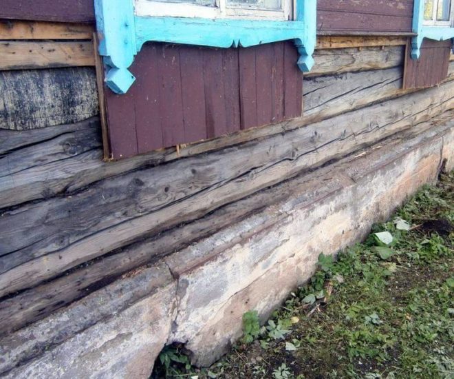 Image - DIY repair of the foundation of a wooden house