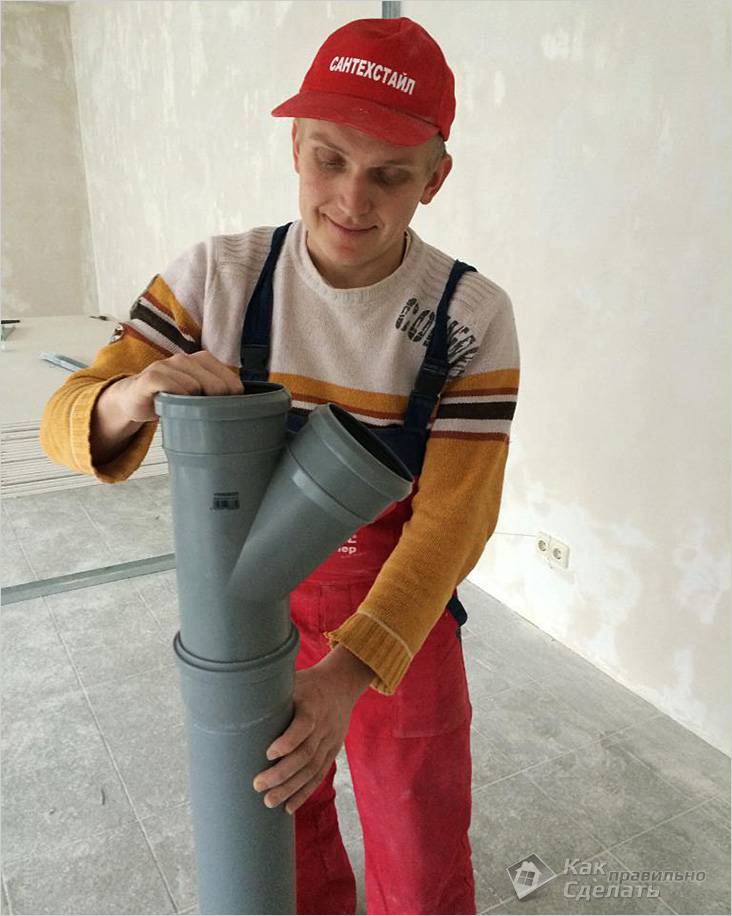 Image - DIY repair of sewer pipes in an apartment