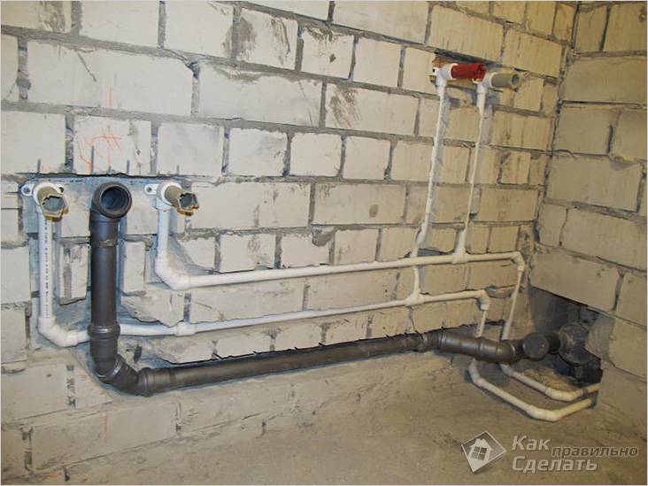 Image - DIY repair of sewer pipes in an apartment