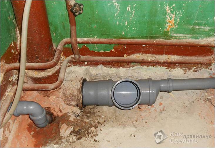Image - DIY repair of sewer pipes in an apartment