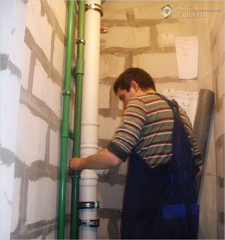 Image - DIY repair of sewer pipes in an apartment