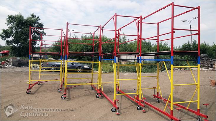 Image - Do-it-yourself scaffolding for apartment renovation
