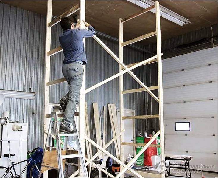 Image - Do-it-yourself scaffolding for apartment renovation
