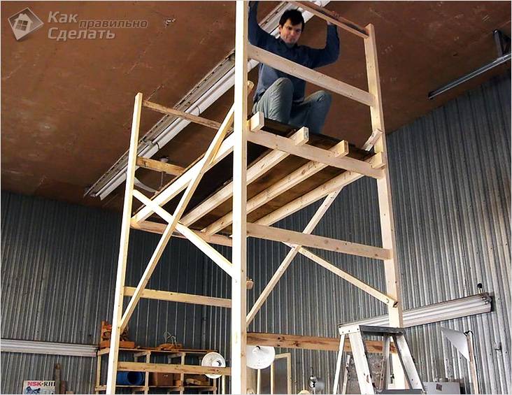 Image - Do-it-yourself scaffolding for apartment renovation