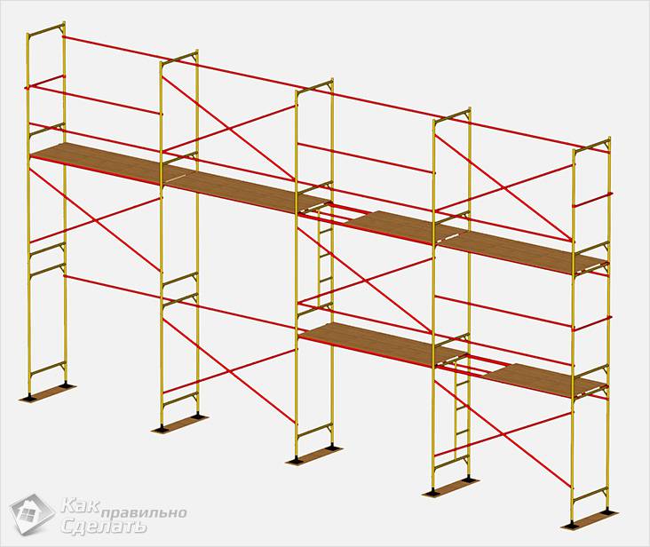 Image - Do-it-yourself scaffolding for apartment renovation
