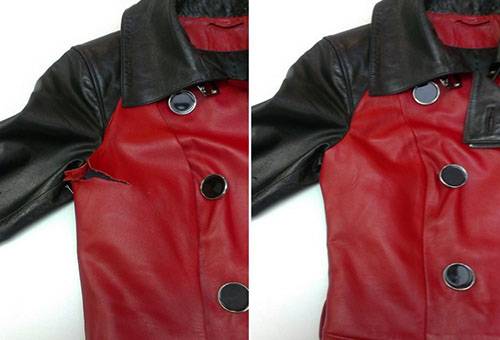 Image - Cut on a leather jacket DIY repair