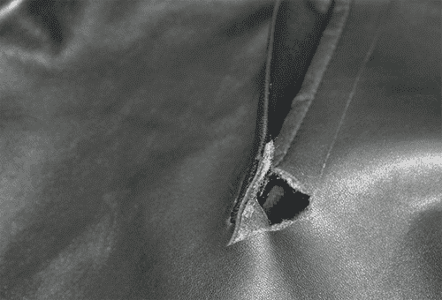 Image - Cut on a leather jacket DIY repair
