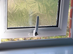 Image - DIY plastic window repair shows through