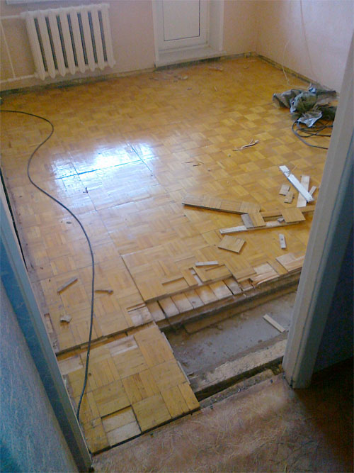 Image - Do-it-yourself parquet repair in Khrushchev