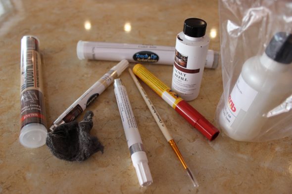 Image - DIY chipboard countertop chip repair