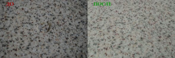Image - DIY chipboard countertop chip repair