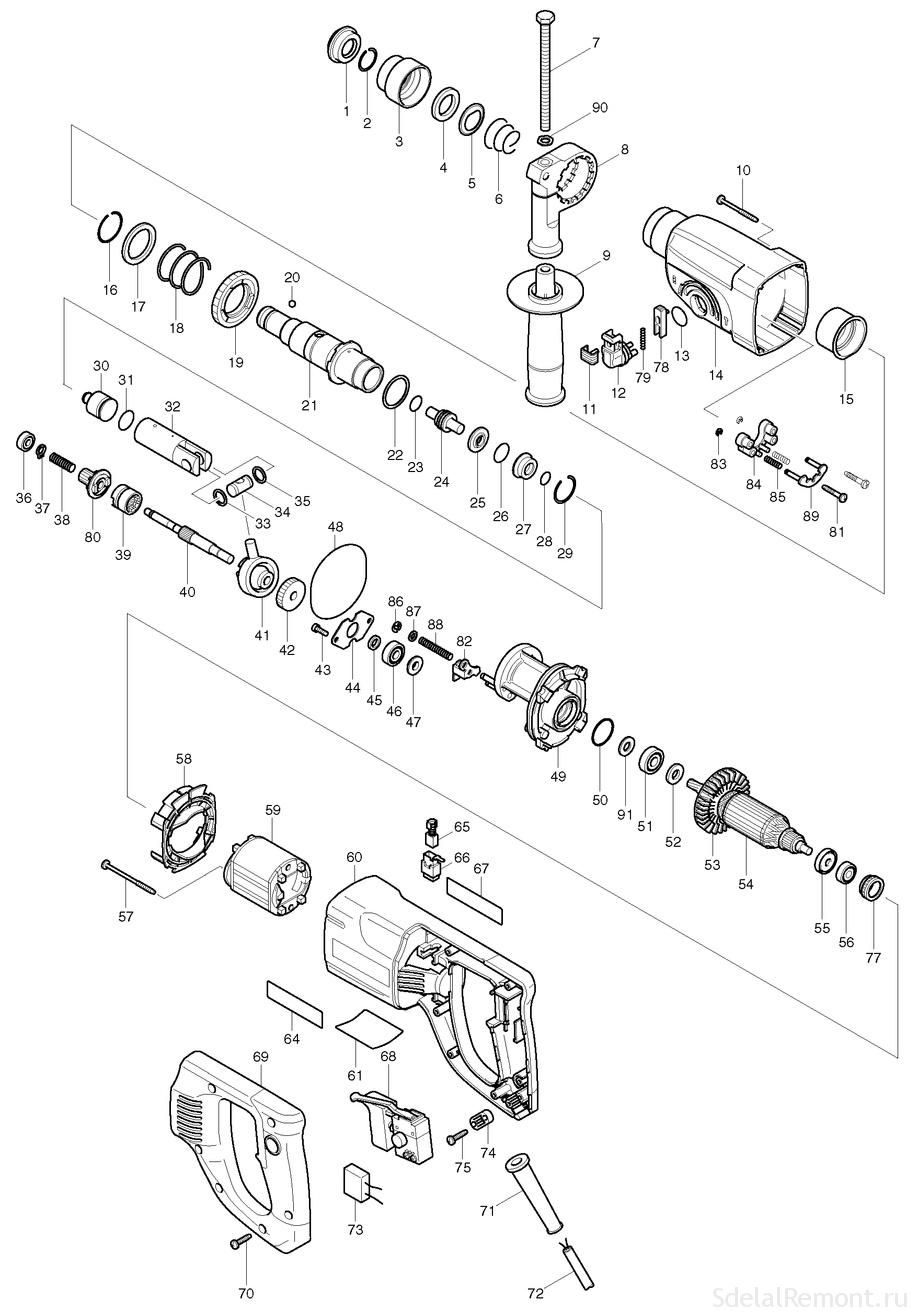 Image - Hammer drill makita hr2450 DIY repair