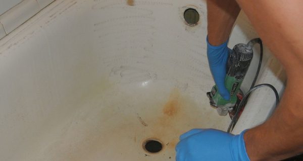 Image - DIY bathroom repair with bulk acrylic