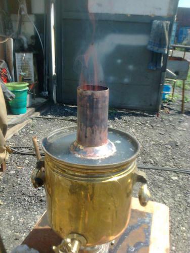 Image - DIY wood-fired samovar repair