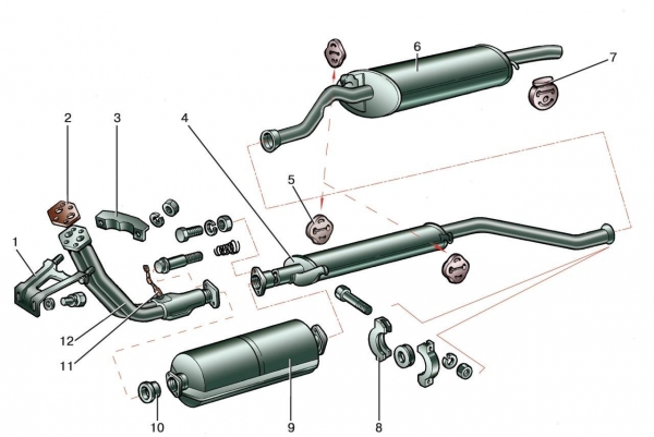 Image - Do-it-yourself muffler repair on a VAZ 21099