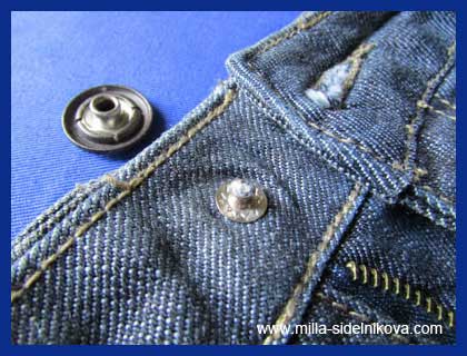 Image - DIY repair of buttons on jeans