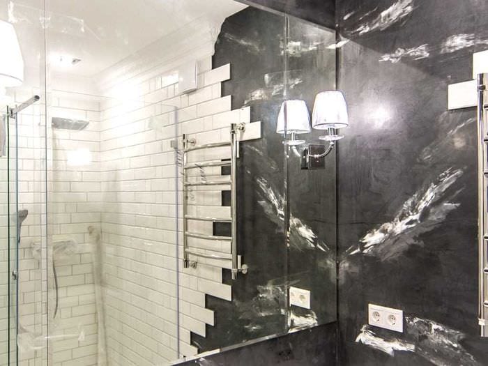 Image - DIY bathroom renovation decorative plaster