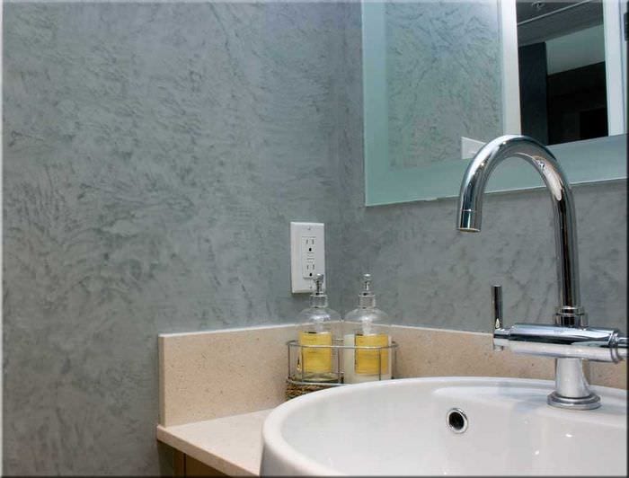 Image - DIY bathroom renovation decorative plaster