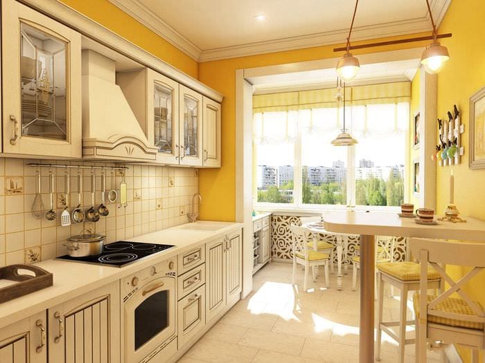 Image - DIY repair in the kitchen with a balcony