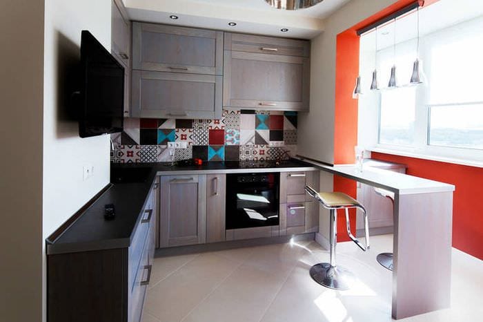 Image - DIY repair in the kitchen with a balcony