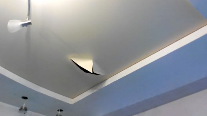 Image - DIY repair of stretch ceilings after a cut
