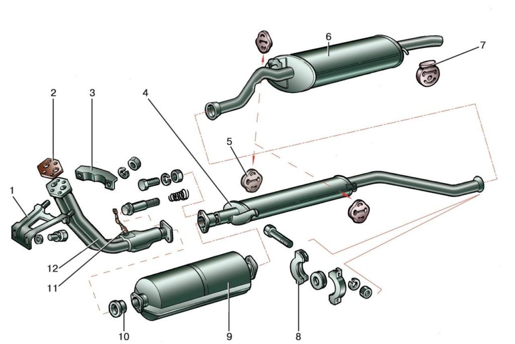 Image - Do-it-yourself muffler repair on a VAZ 21099